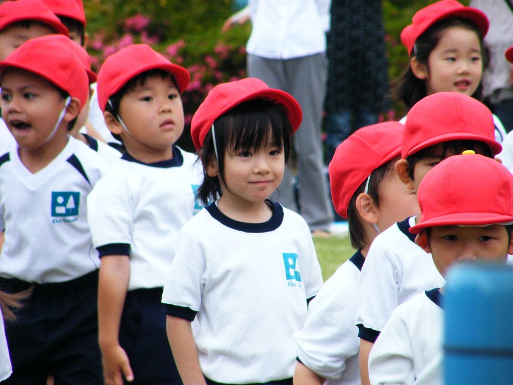 Happy preschool children